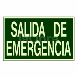 Cartel fotoluminiscente salida de emergencia