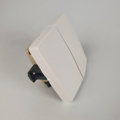 Conmutador doble Oteo blanco