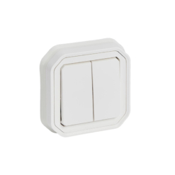 Conmutador doble blanco