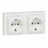 Doble base de enchufe superficie Legrand Oteo