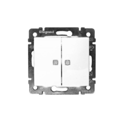 Doble conmutador luminoso Legrand Valena