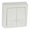 Doble interruptor persiana superficie Legrand Oteo