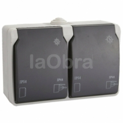 Doble base enchufe estanca superficie Solera