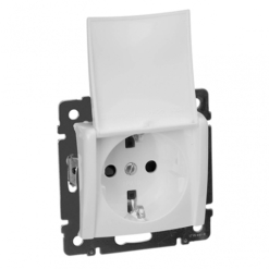 Enchufe con tapa blanco