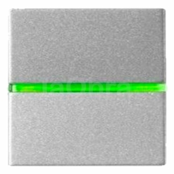 Interruptor ancho con piloto Niessen Zenit plata