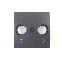 Tapa frontal para toma de televisión TV-SAT en color gris oscuro Panasonic Karre Plus WKTR04601DG