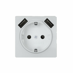 Tapa base de enchufe schuko con USB doble Siemens DELTA style