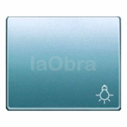 Tecla pulsador luz BJC Mega aluminio prusia