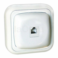 Toma datos informática superficie blanca