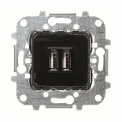 Toma cargador doble USB Niessen 2x750mA/5V Ref: 8185 Compatible con series Arco, Tacto, Olas y Sky)