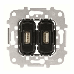Toma cargador doble USB Niessen 2x2A/5V Ref: 8185.3 Compatible con serie Sky
