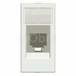 Toma teléfono estrecha Niessen Zenit blanca