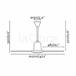 Ventilador de techo Eco Indus dimensiones