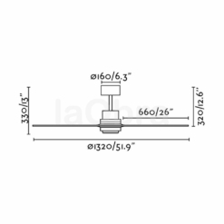 Ventilador de techo Lantau dimensiones